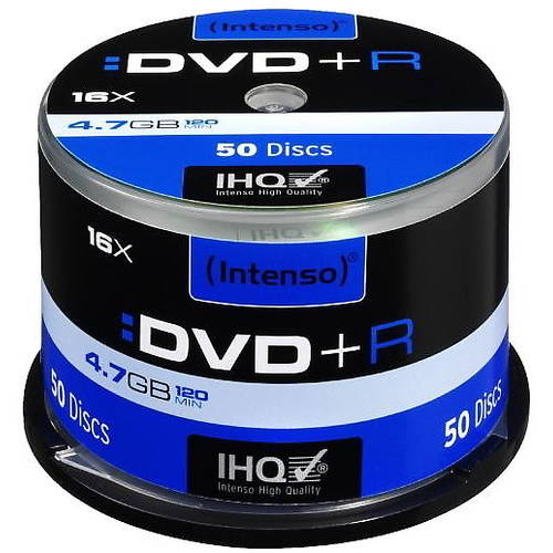 DVD+R 4.7 GB Intenso 50 bucati Cake box