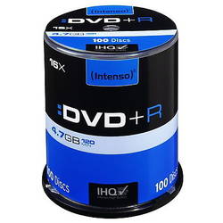 DVD+R 4.7 GB Intenso 100 bucati Cake box