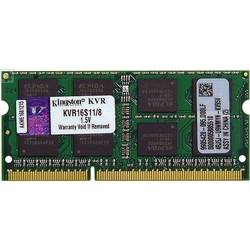Memorie Notebook Kingston DDR3, 8GB, 1600MHz, CL11, KVR16S11/8