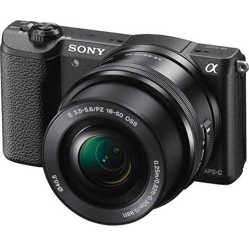 Aparat foto digital Camera foto Mirrorless Sony A5100 negru + Obiectiv E SEL 16-50, 24MP, Negru