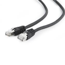 RJ45, cat. 6A, SFTP, LSZH, 0.25m, black