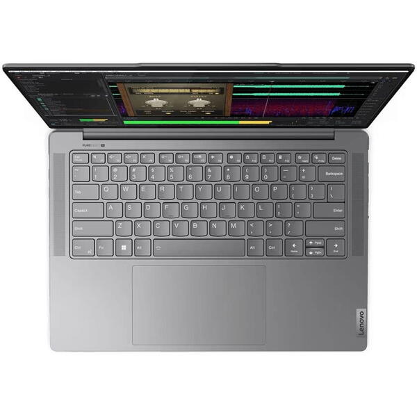 Laptop Lenovo Yoga Pro 7 14IMH9, 3K IPS 120Hz Touch, Intel Core Ultra 9 185H, 32GB DDR5X, 1TB SSD, GeForce RTX 4060 8GB, Luna Grey, 3Yr Onsite Premium Care