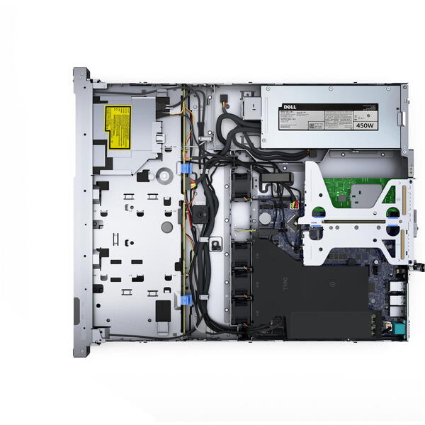 Server Brand Dell PowerEdge R250 1U, Intel Xeon E-2314 2.8GHz, 16GB UDIMM RAM, 1x 2TB SATA 7.2K HDD, PERC H355, 4x Hot Plug LFF