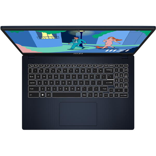 Laptop MSI Modern 15 B12MO, 15.6 inch FHD, Intel Core i5-1235U, with IPU, 8GB DDR4, 512GB SSD, Intel Iris Xe, Free DOS, Classic Black
