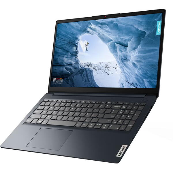 Laptop Lenovo IdeaPad 1 15ALC7, 15.6 inch FHD IPS, AMD Ryzen 5 5500U, 16GB DDR4, 512GB SSD, AMD Radeon, Abyss Blue