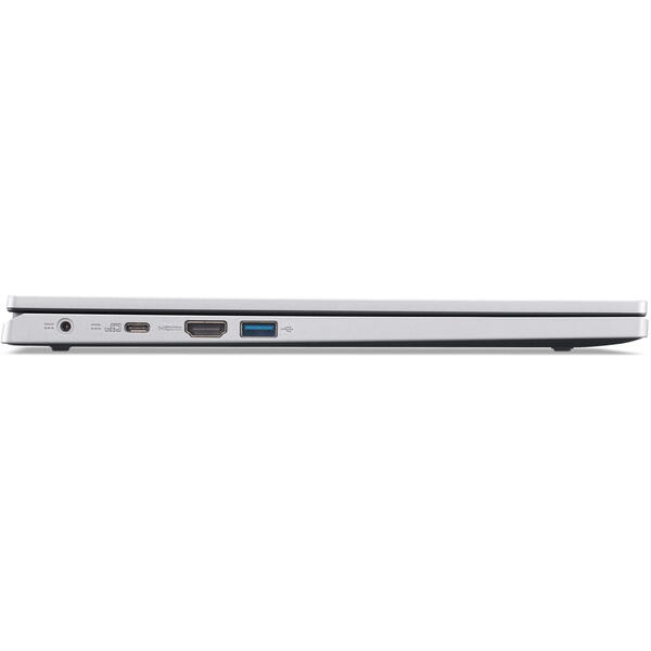 Laptop Acer Aspire 3 A315-24P, 15.6 inch FHD IPS, AMD Ryzen 5 7520U, 16GB DDR5, 512GB SSD, Radeon 610M, Pure Silver