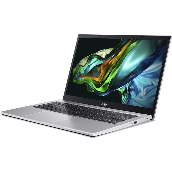 Laptop Acer Aspire 3 A315-35, 15.6 inch FHD, Intel Celeron N4500, 4GB DDR4, 128GB SSD, Intel UHD, Win 11 Home S, Pure Silver