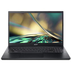 Laptop Acer Aspire 7 A715-76G, 15.6 inch FHD IPS, Intel Core i5-12450H, 16GB DDR4, 1TB SSD, GeForce RTX 3050 4GB, Black