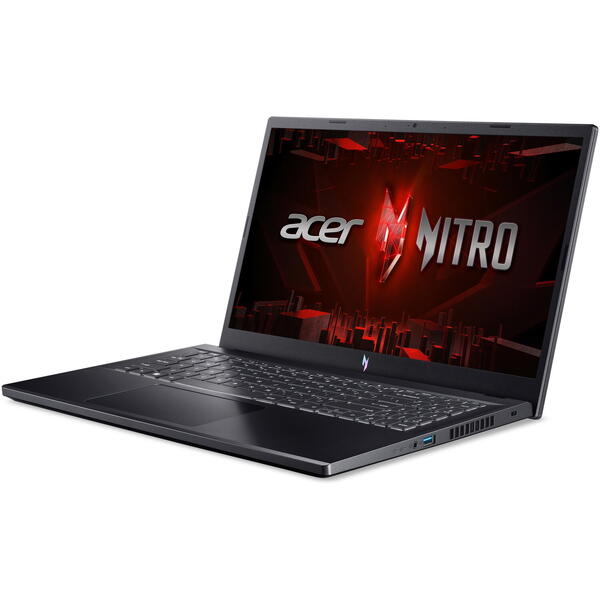 Laptop Gaming Acer Nitro V 15 ANV15-51, 15.6 inch FHD IPS 144Hz, Intel Core i5-13420H, 16GB DDR5, 512GB SSD, GeForce RTX 4050 6GB, Obsidian Black