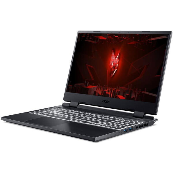 Laptop Gaming Acer Nitro 5 AN515-58, 15.6 inch FHD IPS 144Hz, Intel Core i5-12450H, 16GB DDR5, 512GB SSD, GeForce RTX 4050 6GB, Black