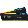 Memorie Kingston FURY Beast RGB 16GB DDR5 6000MHz CL30 Kit Dual Channel