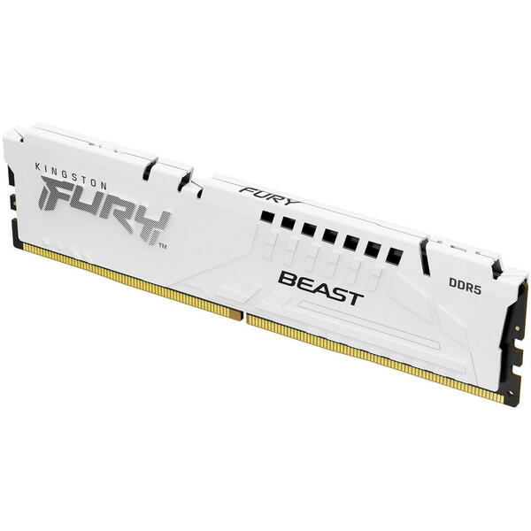 Memorie Kingston FURY Beast White 32GB DDR5 6400MHz CL32 Kit Dual Channel