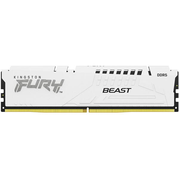 Memorie Kingston FURY Beast White 32GB DDR5 6000MHz CL30 Kit Dual Channel