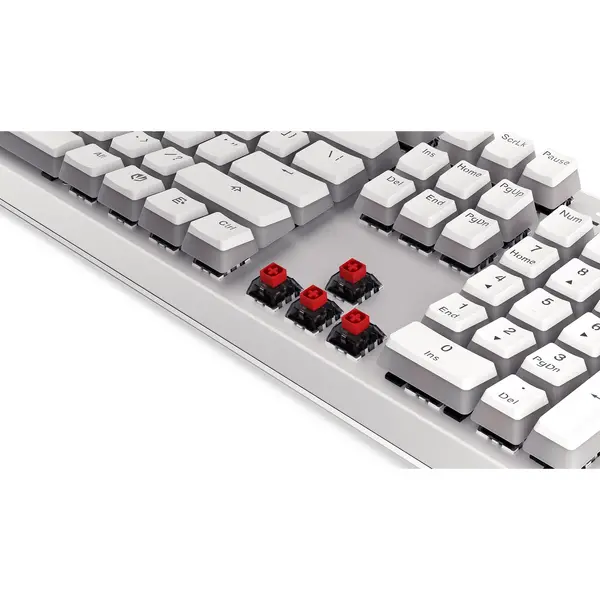 Tastatura gaming ENDORFY Thock Wireless Onyx White Pudding RGB Kailh Box Red Switch Mecanica