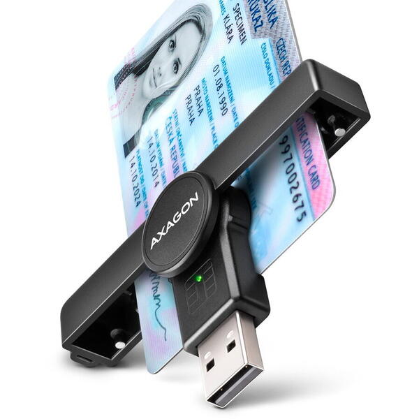 Card Reader AXAGON CRE-SMPA, USB-A, Smart Card PocketReader