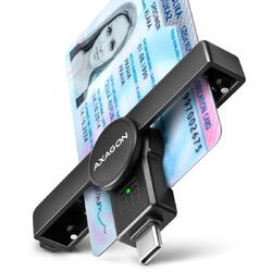 Card Reader AXAGON CRE-SMPC, USB-C, Smart Card Pocket Reader