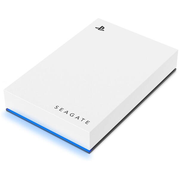 Hard Disk Extern Seagate Game Drive 5TB pentru PlayStation 4 si 5 USB 3.0 Alb