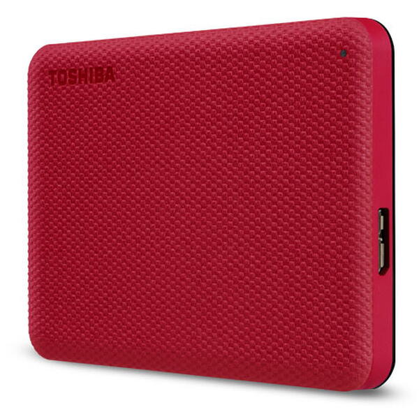 Hard Disk Extern Toshiba Canvio Advance 4TB, 2.5 inch, USB 3.2 Red