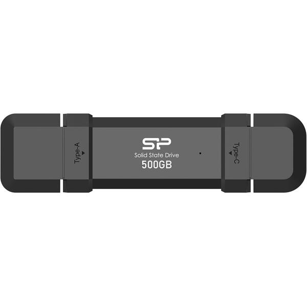 SSD SILICON POWER DS72, 1TB, USB-A/C, Black