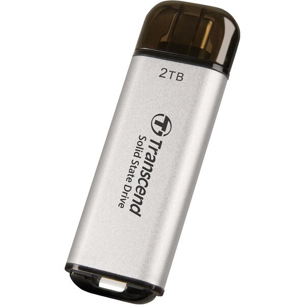 SSD Transcend ESD300S 2TB, USB 3.2 tip C, Silver