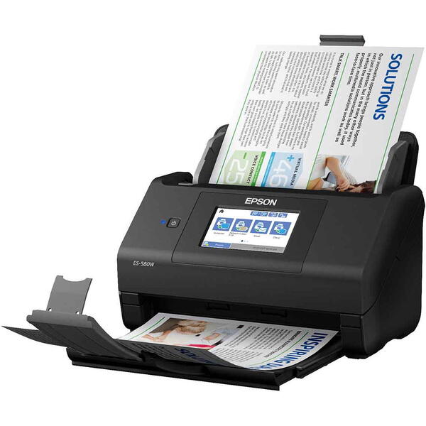 Scanner Epson WorkForce ES-580W, Format A4, Retea, Wi-Fi