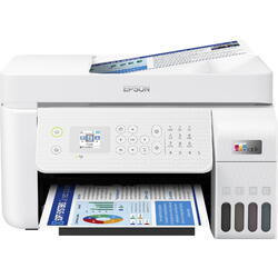 Epson L5296 InkJet CISS, Color, Format A4, Retea, Wi-Fi, Fax, White