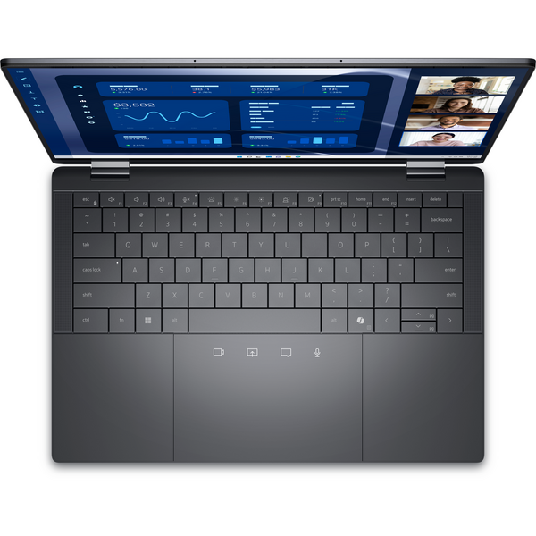 Laptop 2 in 1 Dell Latitude 9450, 14 inch QHD+ IPS Touch, Intel Core Ultra 7 165U, 32GB LPDDR5x, 1TB SSD, Intel Graphics, Windows 11 Pro, Grey