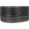 Tastatura Logitech Wave Keys Bluetooth ergonomic  US Graphite