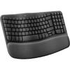 Tastatura Logitech Wave Keys Bluetooth ergonomic  US Graphite