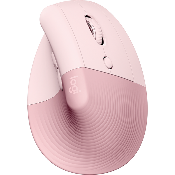 Mouse Logitech Lift Vertical Ergonomic, Wireless/Bluetooth, Pink