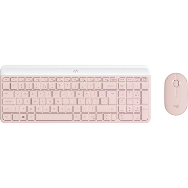 Kit Tastatura si Mouse Logitech MK470 Wireless Rose