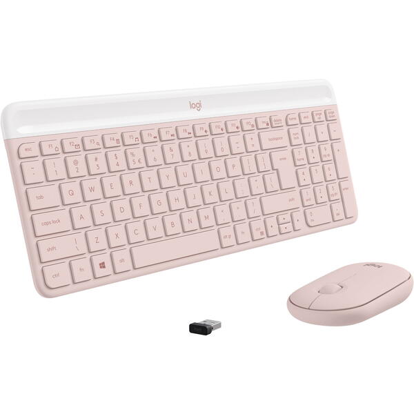 Kit Tastatura si Mouse Logitech MK470 Wireless Rose