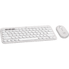 Kit Tastatura si Mouse Logitech Pebble 2 Combo, Bluetooth, Tonal White