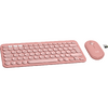 Kit Tastatura si Mouse Logitech Pebble 2 Combo, Bluetooth, Tonal Rose