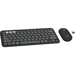 Kit Tastatura si Mouse Logitech Pebble 2 Combo, Bluetooth, Tonal Graphite