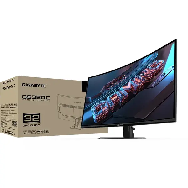 Monitor Gaming Gigabyte Curbat GS32QC 31.5 QHD VA 1 ms 170 Hz HDR Negru