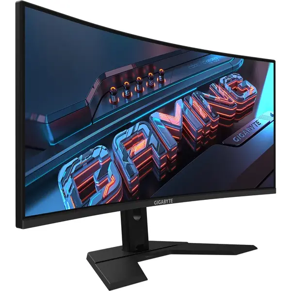 Monitor Gaming Gigabyte Curbat GS34WQC 34 inch UWQHD VA 1 ms 135 Hz HDR Negru