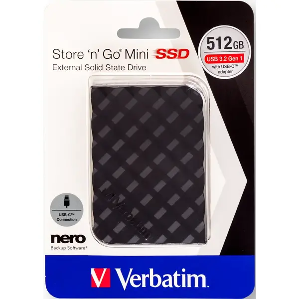 SSD Verbatim Store n Go Mini 512GB USB 3.2 Black