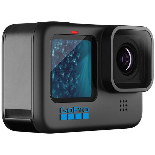 Camera video Actiune GOPRO Hero11 Black 5.3K60, 27 MP, HyperSmooth 5.0, Waterproof, Wi-Fi, Bluetooth, GPS Black