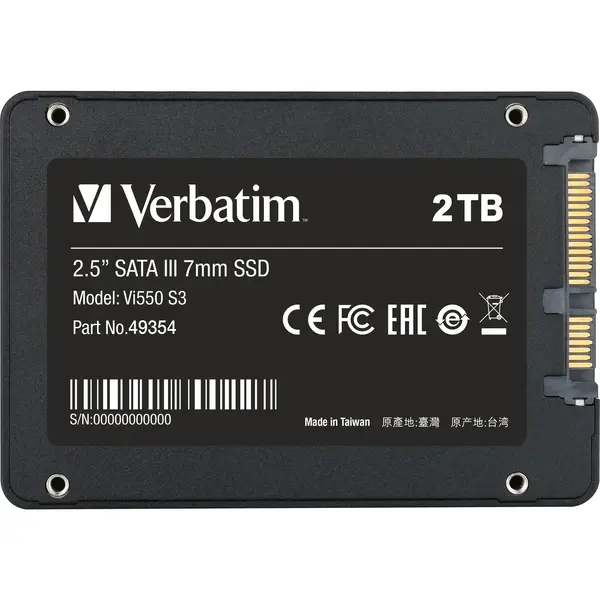 SSD Verbatim Vi550, 2TB, SATA 3, 2.5 inch