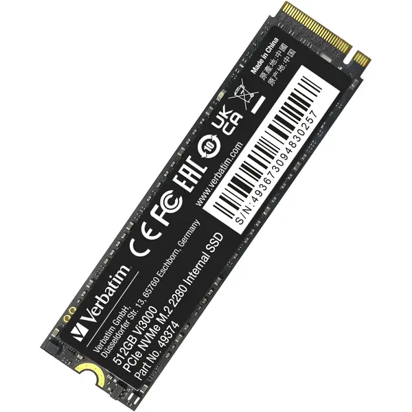 SSD Verbatim Vi3000, 512GB, PCI Express 3.0 x 4, M.2 22080