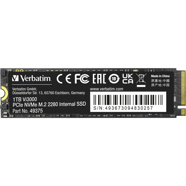 SSD Verbatim Vi3000, 1TB, PCI Express 3.0 x 4, M.2 22080