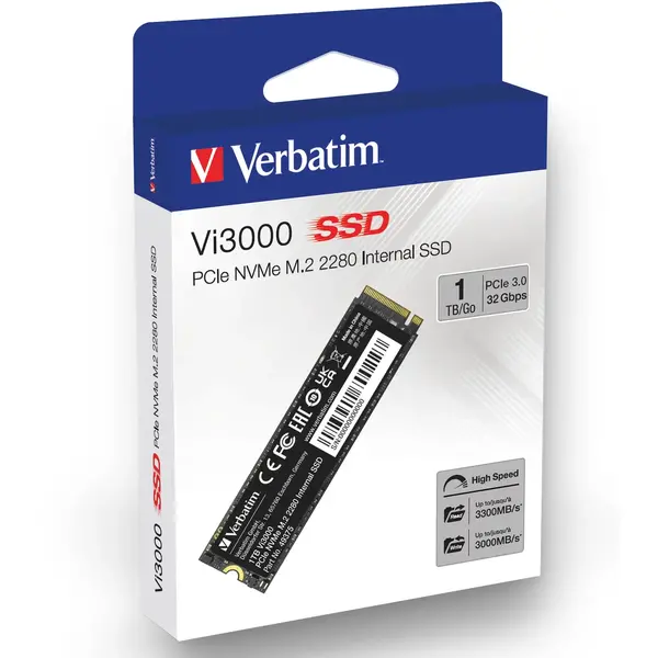 SSD Verbatim Vi3000, 1TB, PCI Express 3.0 x 4, M.2 22080