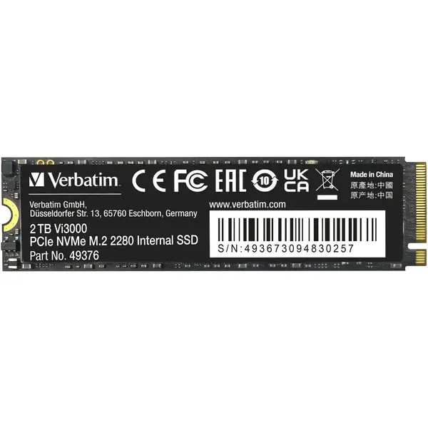 SSD Verbatim Vi3000, 2TB, PCI Express 3.0 x 4, M.2 22080