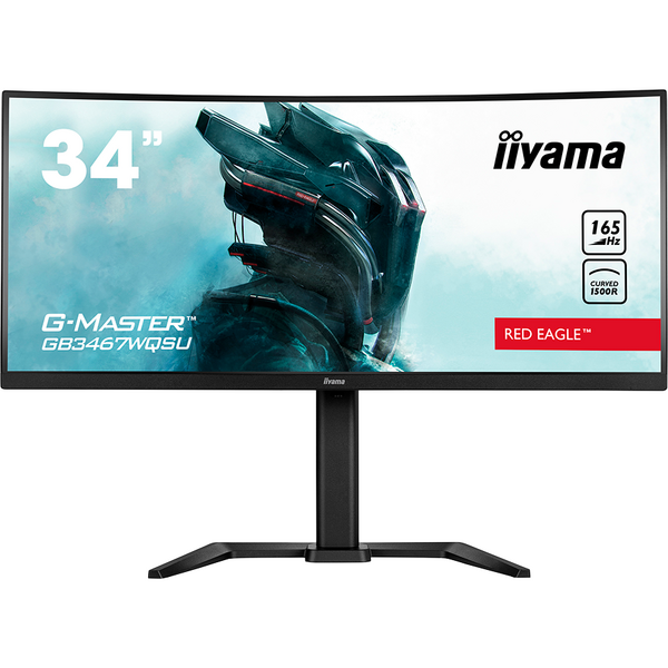 Monitor Gaming IIyama Red Eagle G-MASTER GB3467WQSU-B5 Curbat 34 inch UWQHD VA 0.4 ms 165 Hz HDR