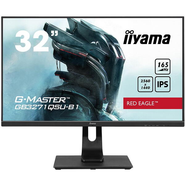 Monitor Gaming IIyama Red Eagle G-MASTER GB3271QSU-B1 31.5 inch QHD IPS 1 ms 165 Hz HDR