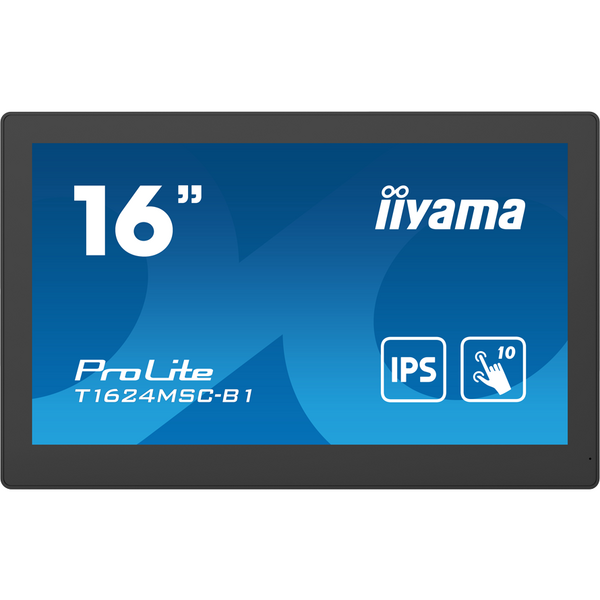 Monitor LED IIyama ProLite T1624MSC-B1 Touchscreen 15.6 inch FHD IPS 25 ms 60 Hz