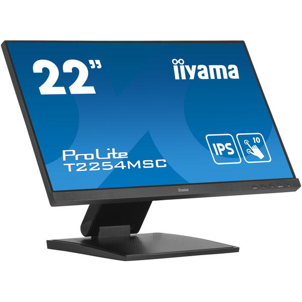 Monitor LED IIyama ProLite T2254MSC-B1AG Touchscreen 21.5 inch FHD IPS 4 ms 60 Hz