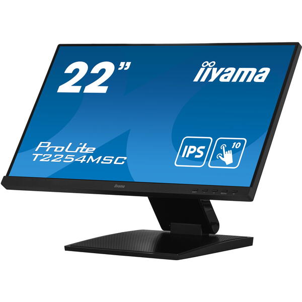 Monitor LED IIyama ProLite T2254MSC-B1AG Touchscreen 21.5 inch FHD IPS 4 ms 60 Hz