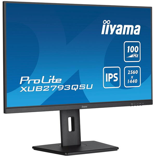 Monitor LED IIyama ProLite XUB2793QSU-B6 27 inch QHD IPS 1 ms 100 Hz